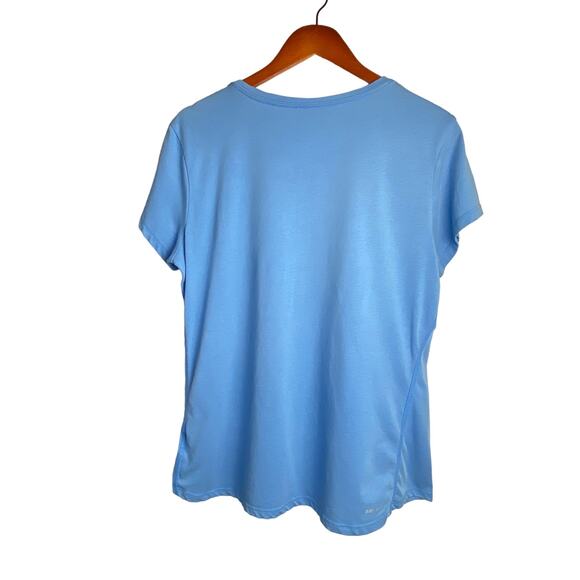 Nike Dri-Fit Women's Blue "Tennis" Short Sleeve T-Shirt Size X-Large - Picture 3 of 7